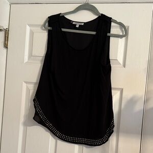 Black Sleeveless Top with gem detail